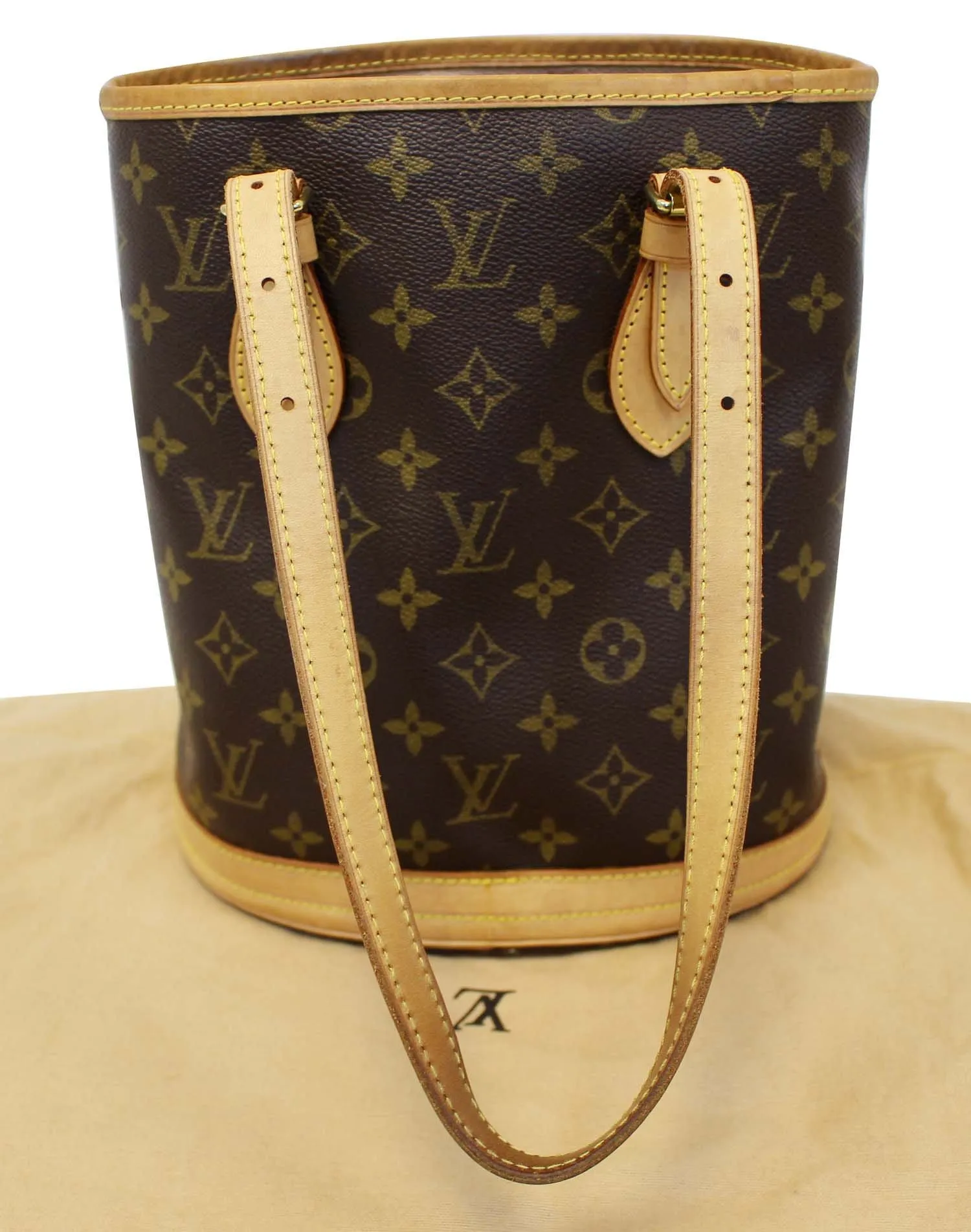LOUIS VUITTON Monogram Canvas Petit Bucket Shoulder Bag