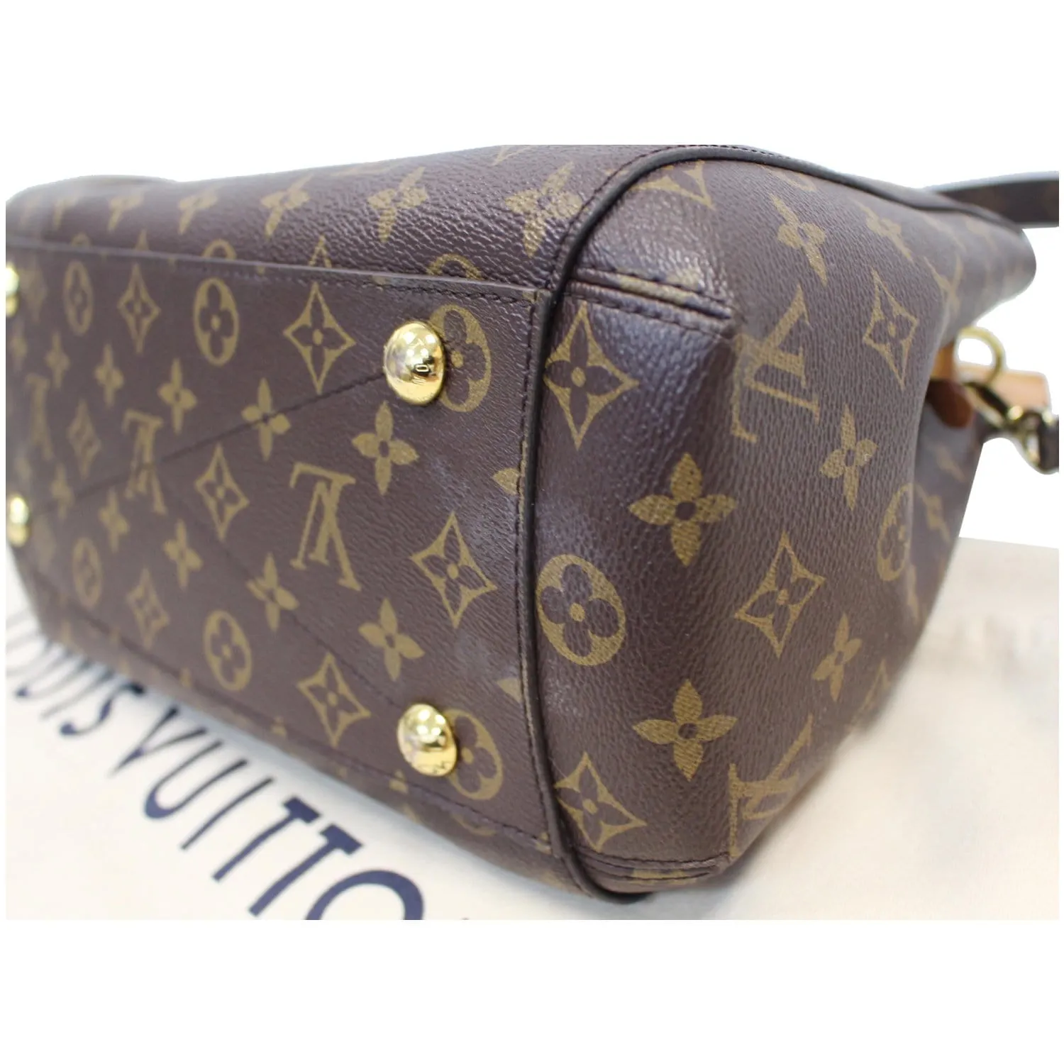 LOUIS VUITTON Montaigne MM Monogram Canvas Shoulder Bag Brown