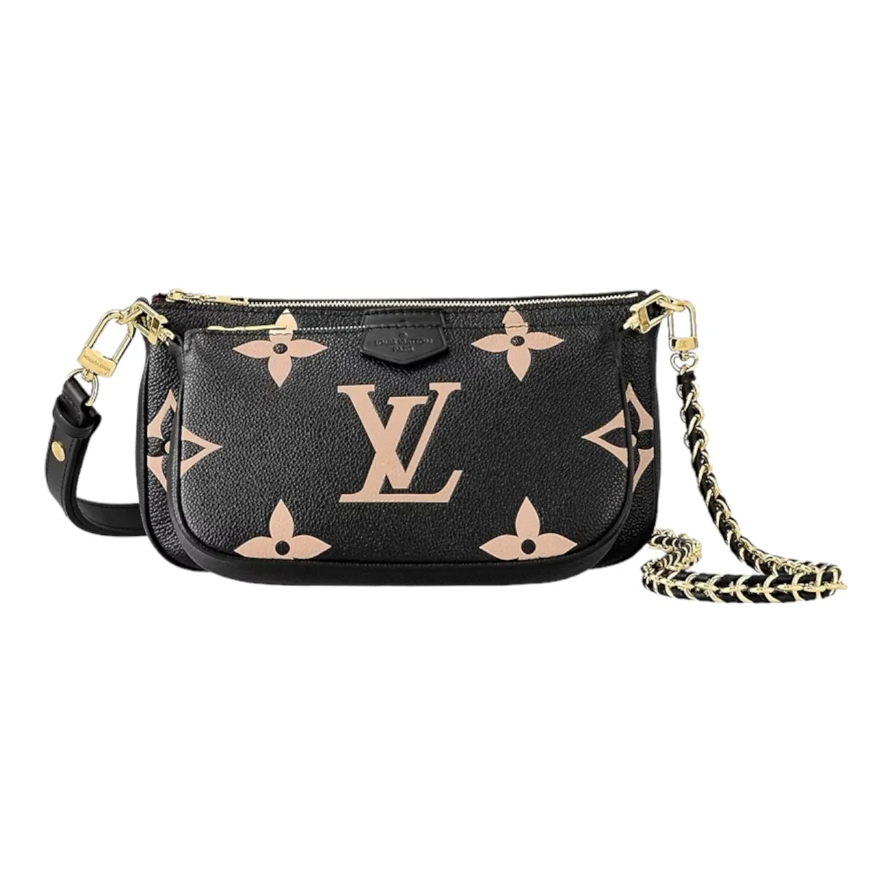 Louis Vuitton Multi Pochette Accessoires in Bicolor Monogram Empreinte Black/Beige