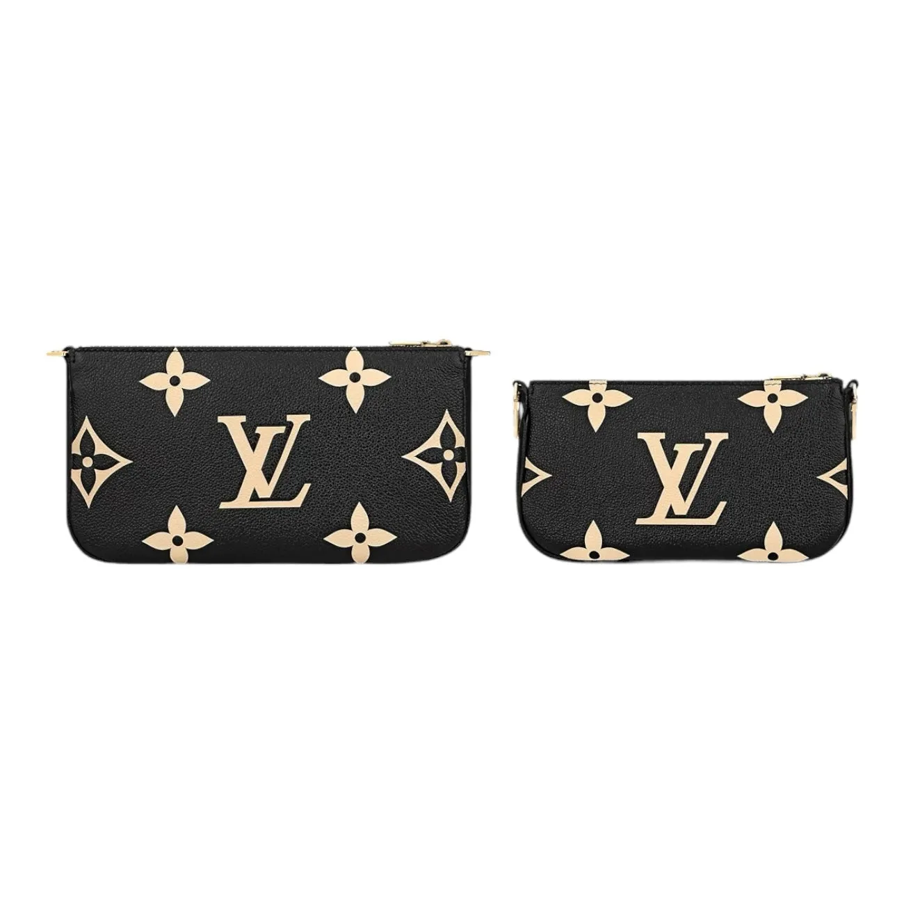 Louis Vuitton Multi Pochette Accessoires in Bicolor Monogram Empreinte Black/Beige