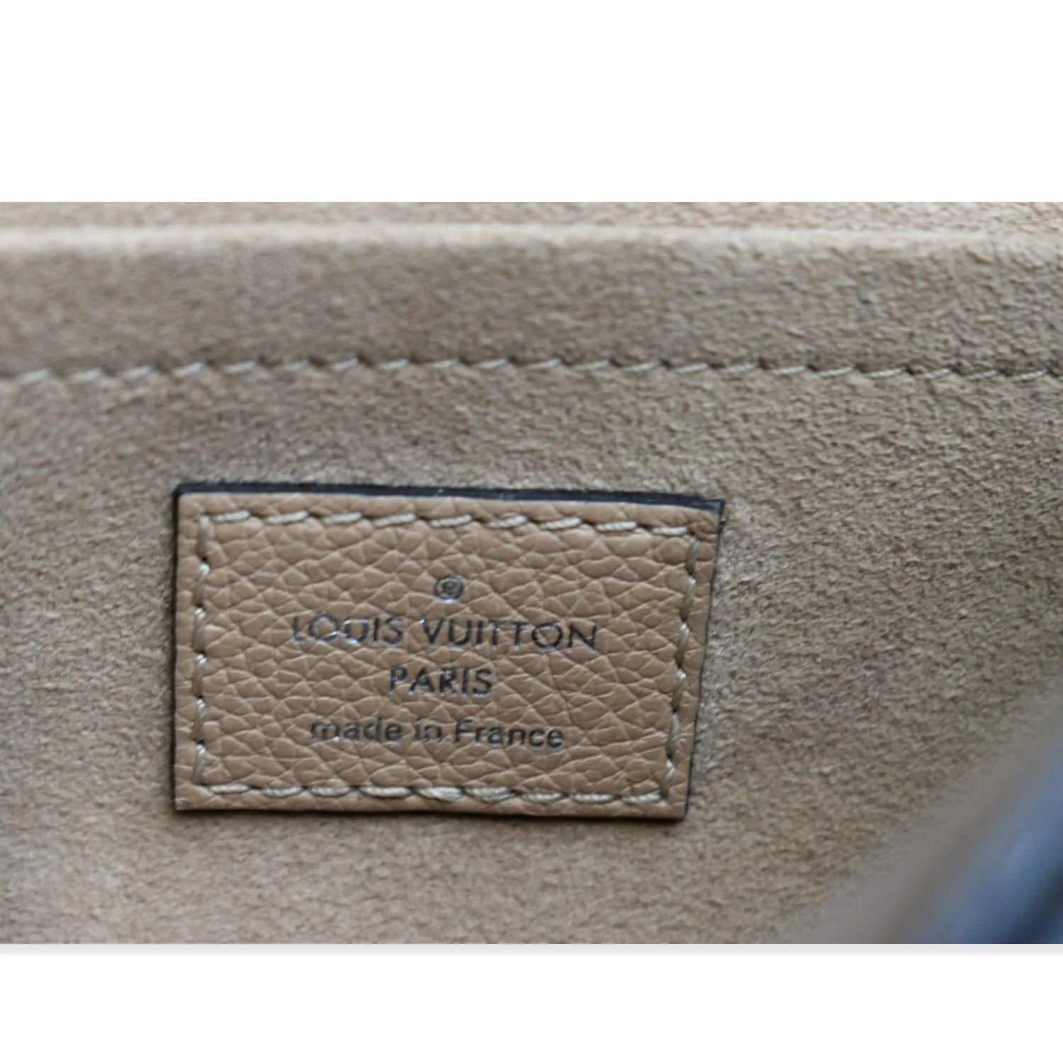 LOUIS VUITTON Mylockme Chain Calf Leather Chain Shoulder Bag Taupe