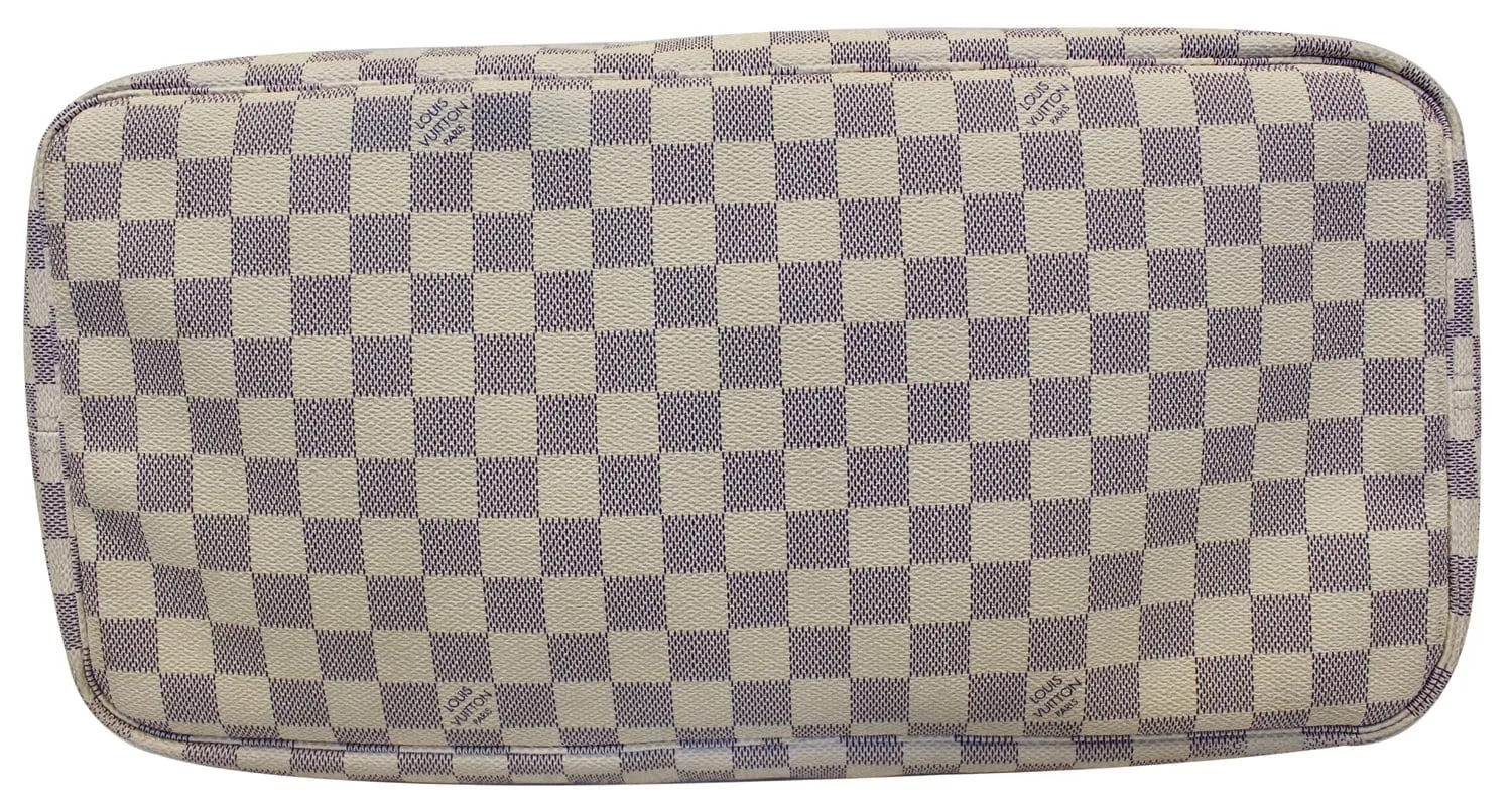 LOUIS VUITTON Neverfull GM Damier Azur Tote Shoulder Bag
