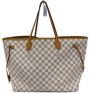 LOUIS VUITTON Neverfull GM Damier Azur Tote Shoulder Bag