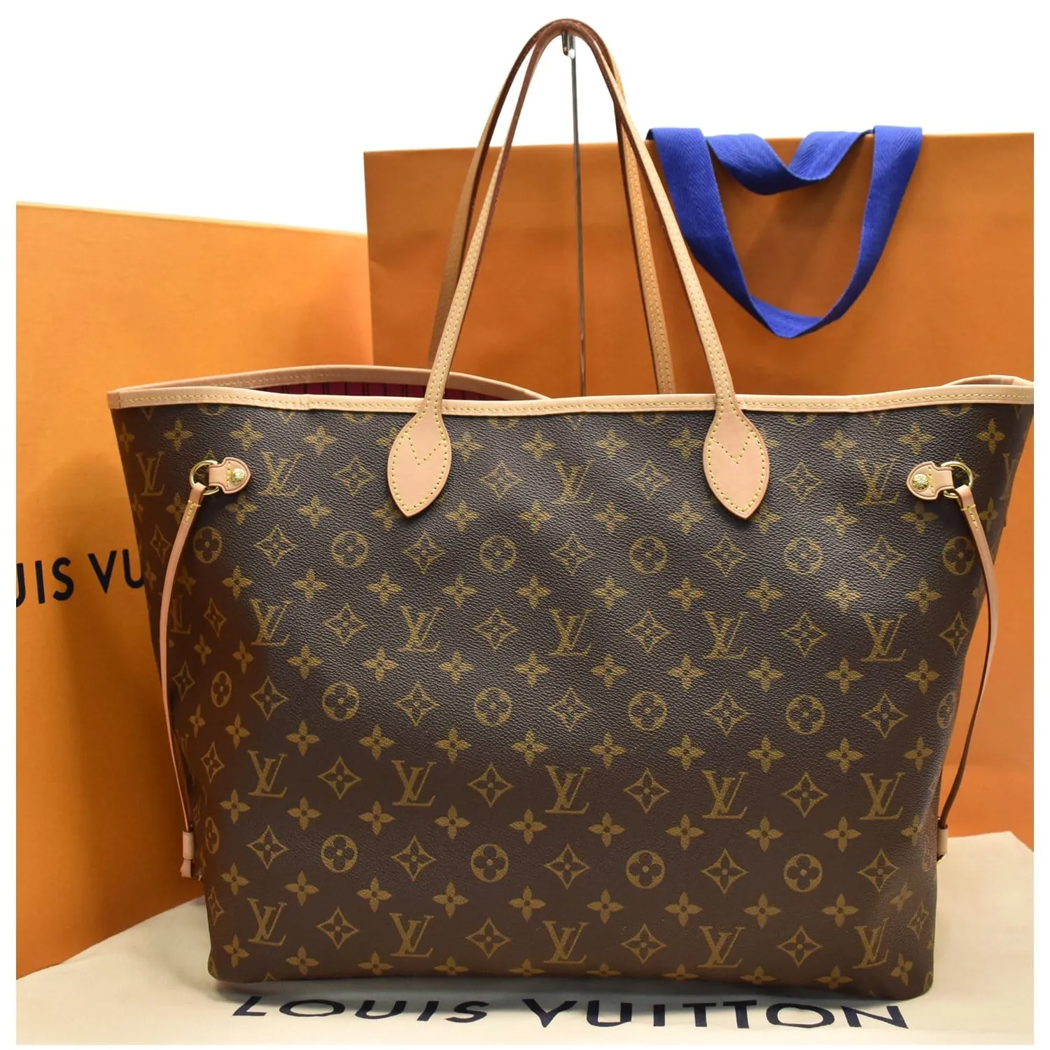 LOUIS VUITTON Neverfull GM Monogram Canvas Shoulder Bag Brown