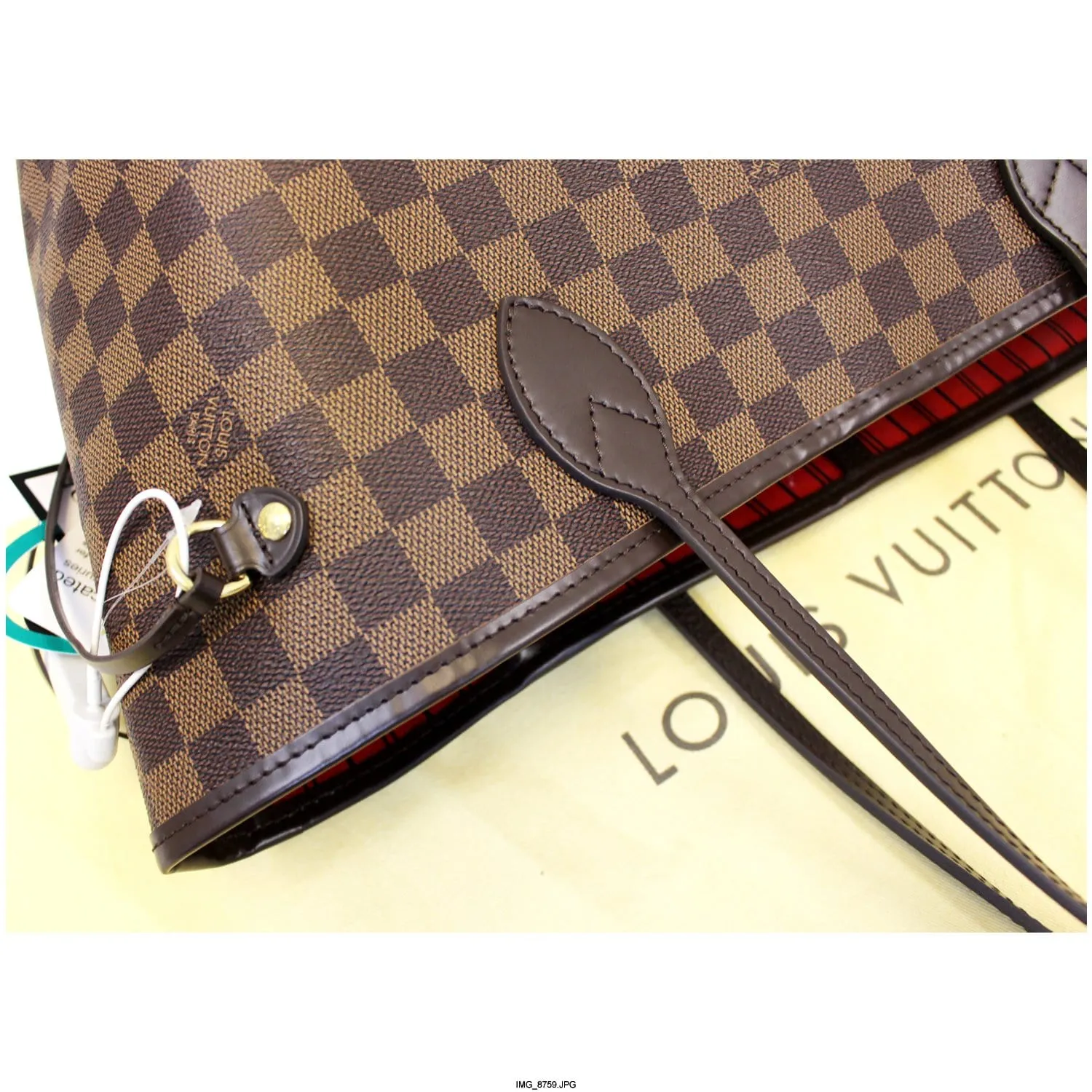 LOUIS VUITTON Neverfull MM Damier Ebene Shoulder Bag