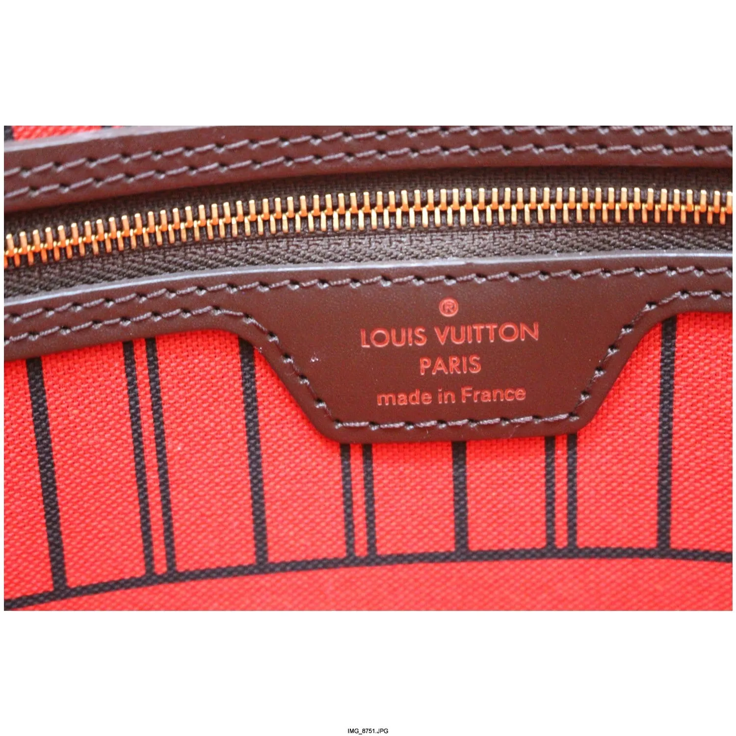 LOUIS VUITTON Neverfull MM Damier Ebene Shoulder Bag