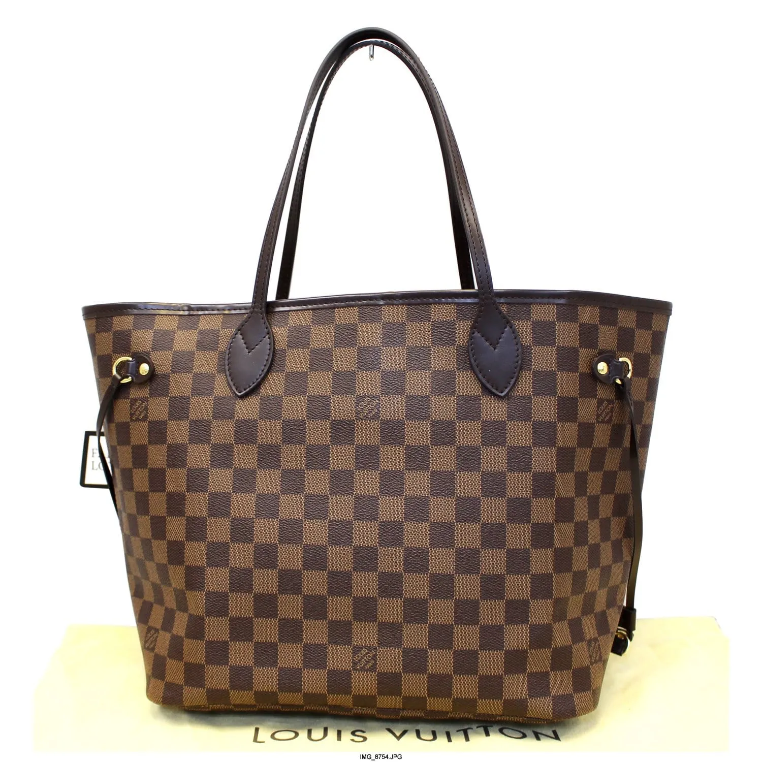 LOUIS VUITTON Neverfull MM Damier Ebene Shoulder Bag