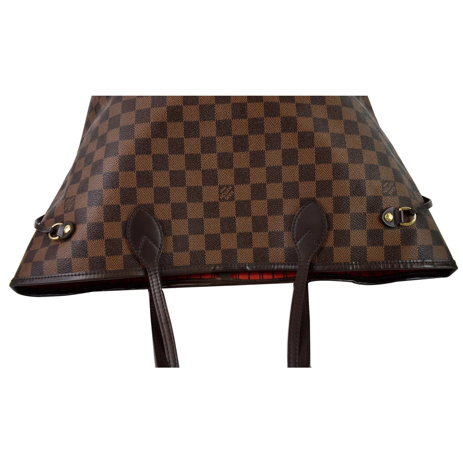 LOUIS VUITTON Neverfull MM Damier Ebene Tote Shoulder Bag Brown