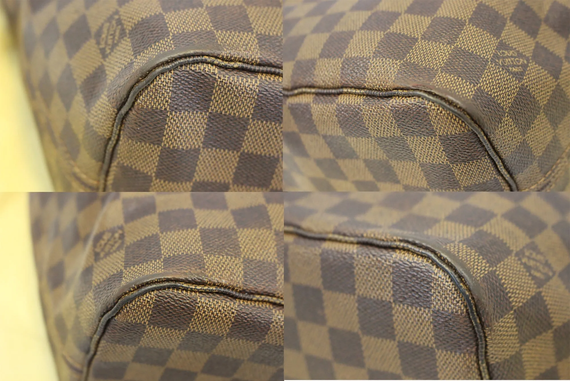 LOUIS VUITTON Neverfull MM Damier Ebene  Tote Shoulder Bag