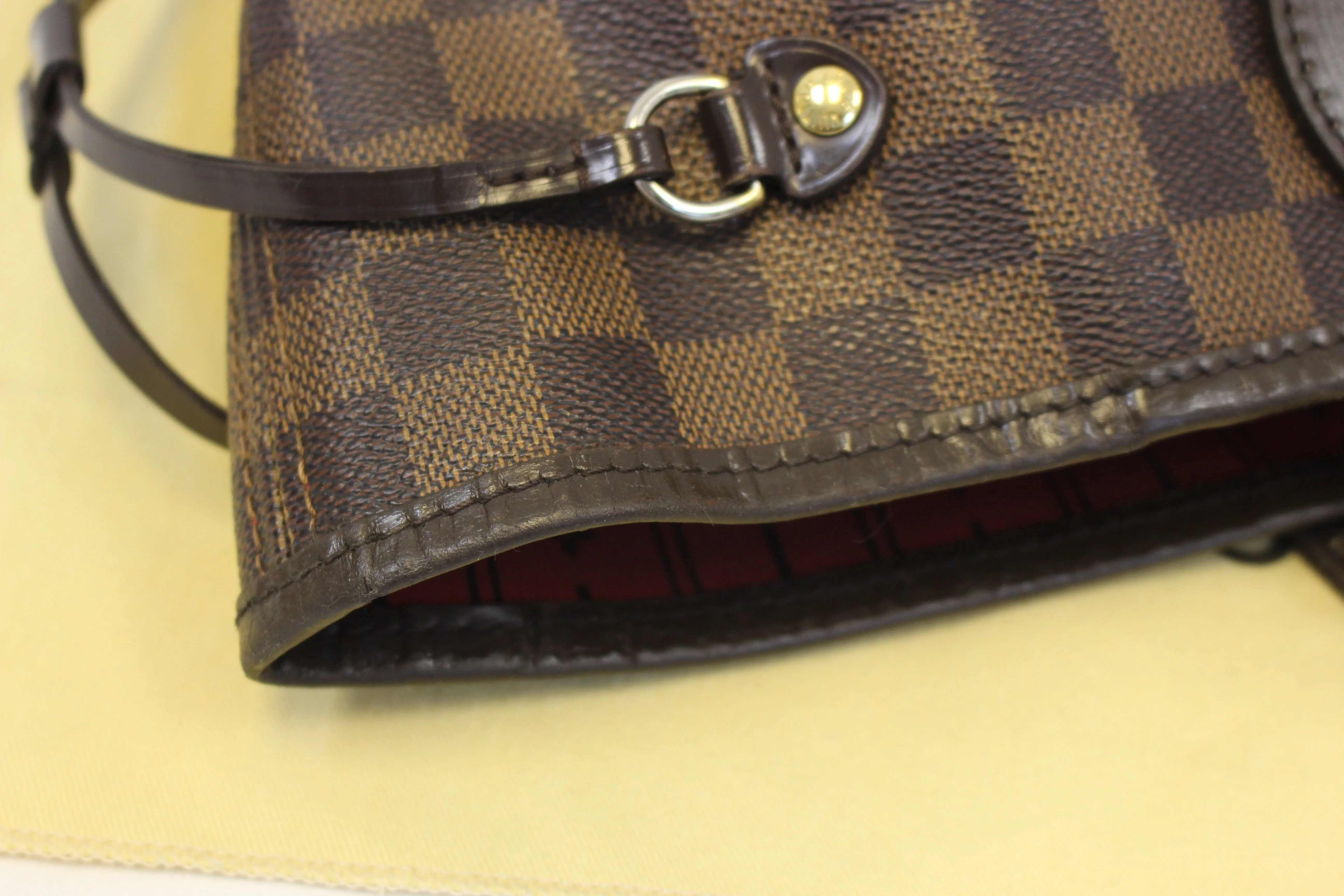 LOUIS VUITTON Neverfull MM Damier Ebene  Tote Shoulder Bag