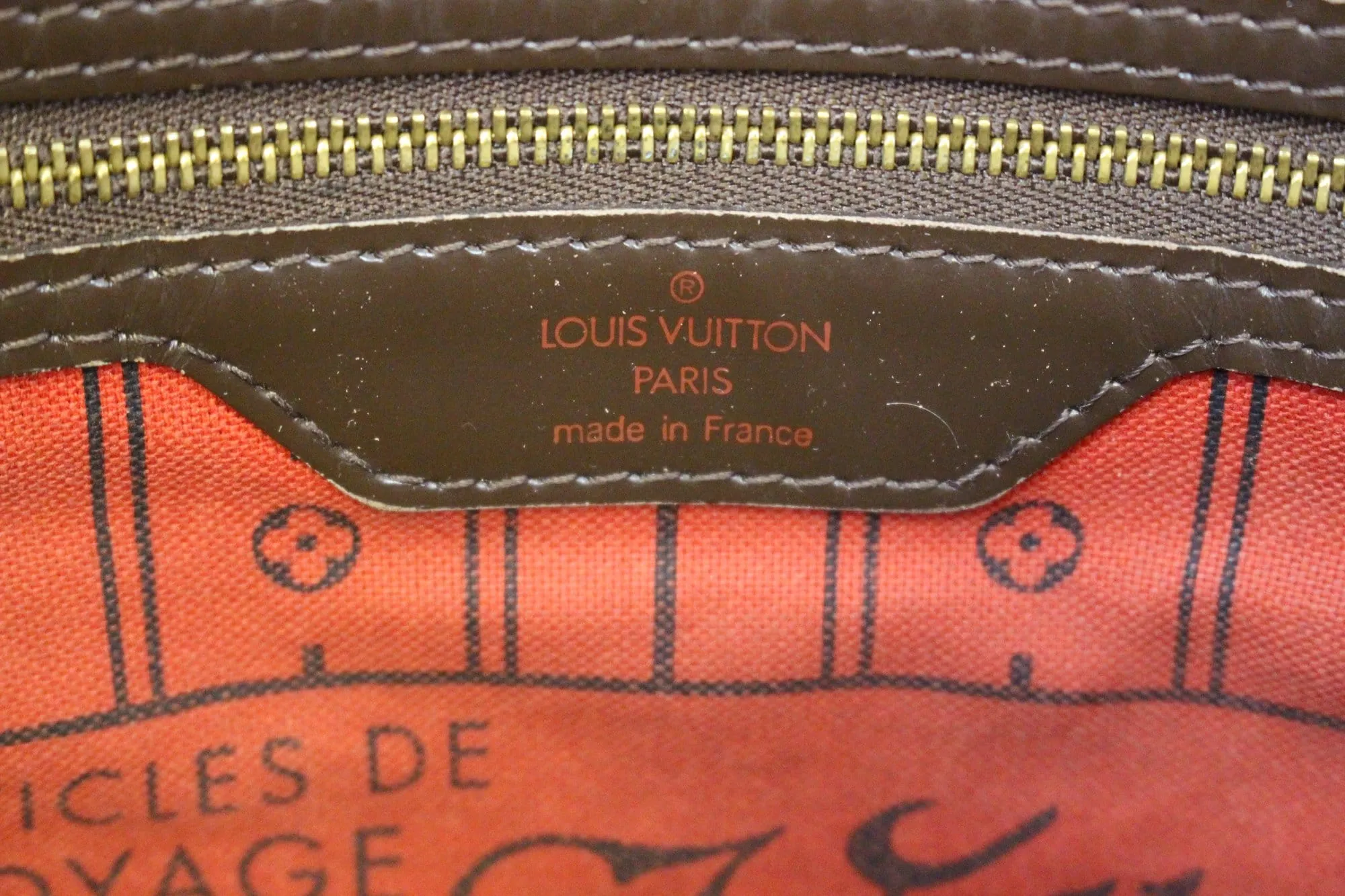 LOUIS VUITTON Neverfull MM Damier Ebene  Tote Shoulder Bag