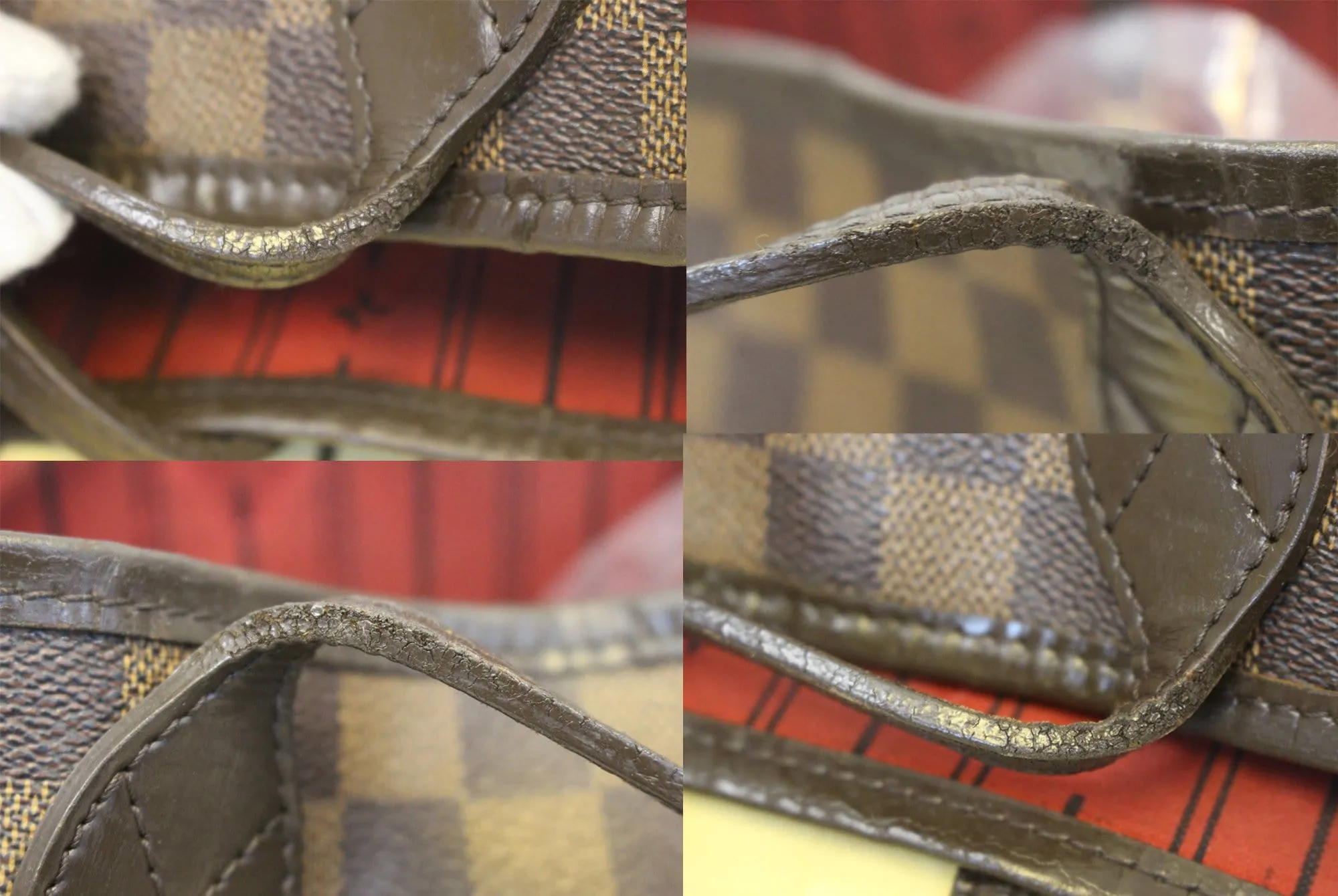 LOUIS VUITTON Neverfull MM Damier Ebene  Tote Shoulder Bag