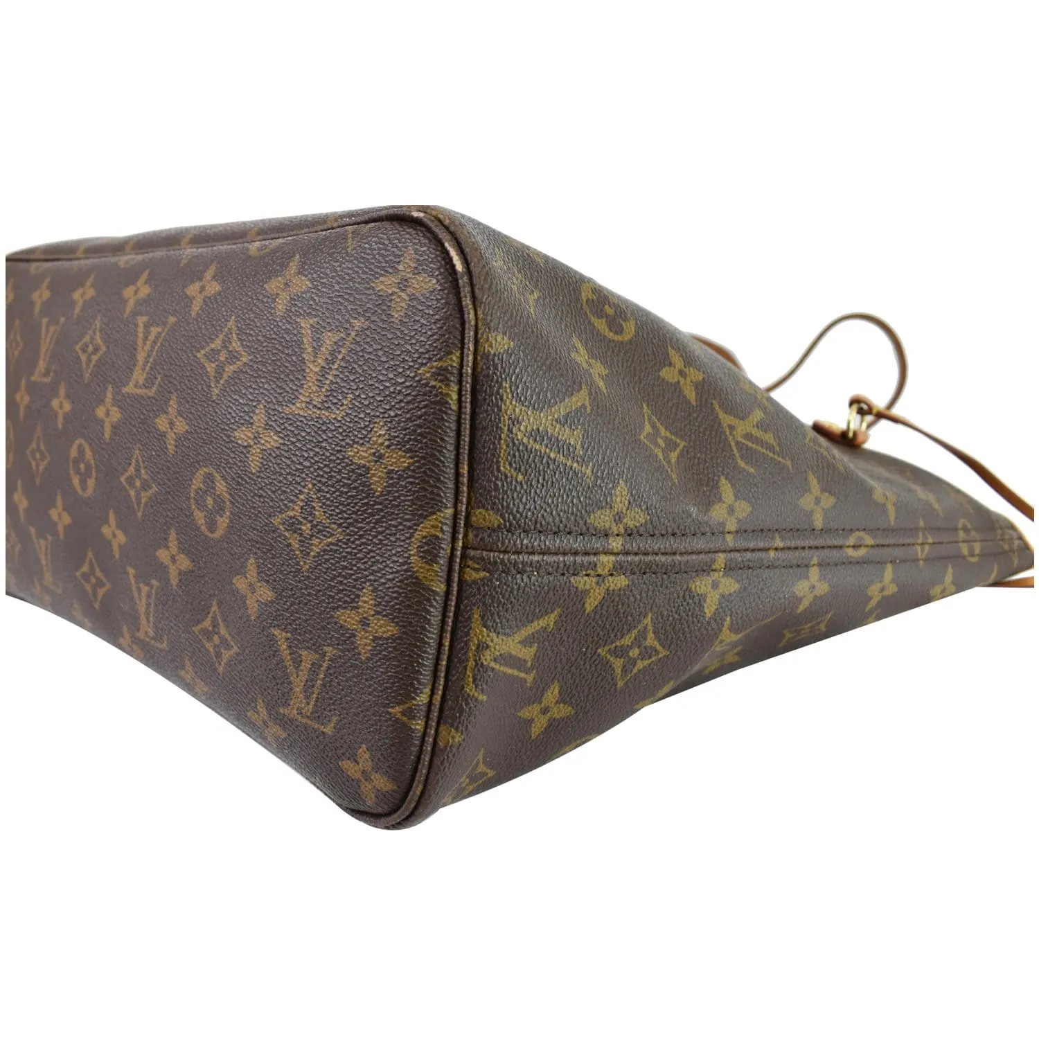 LOUIS VUITTON Neverfull MM Monogram Canvas Tote Shoulder Bag Brown
