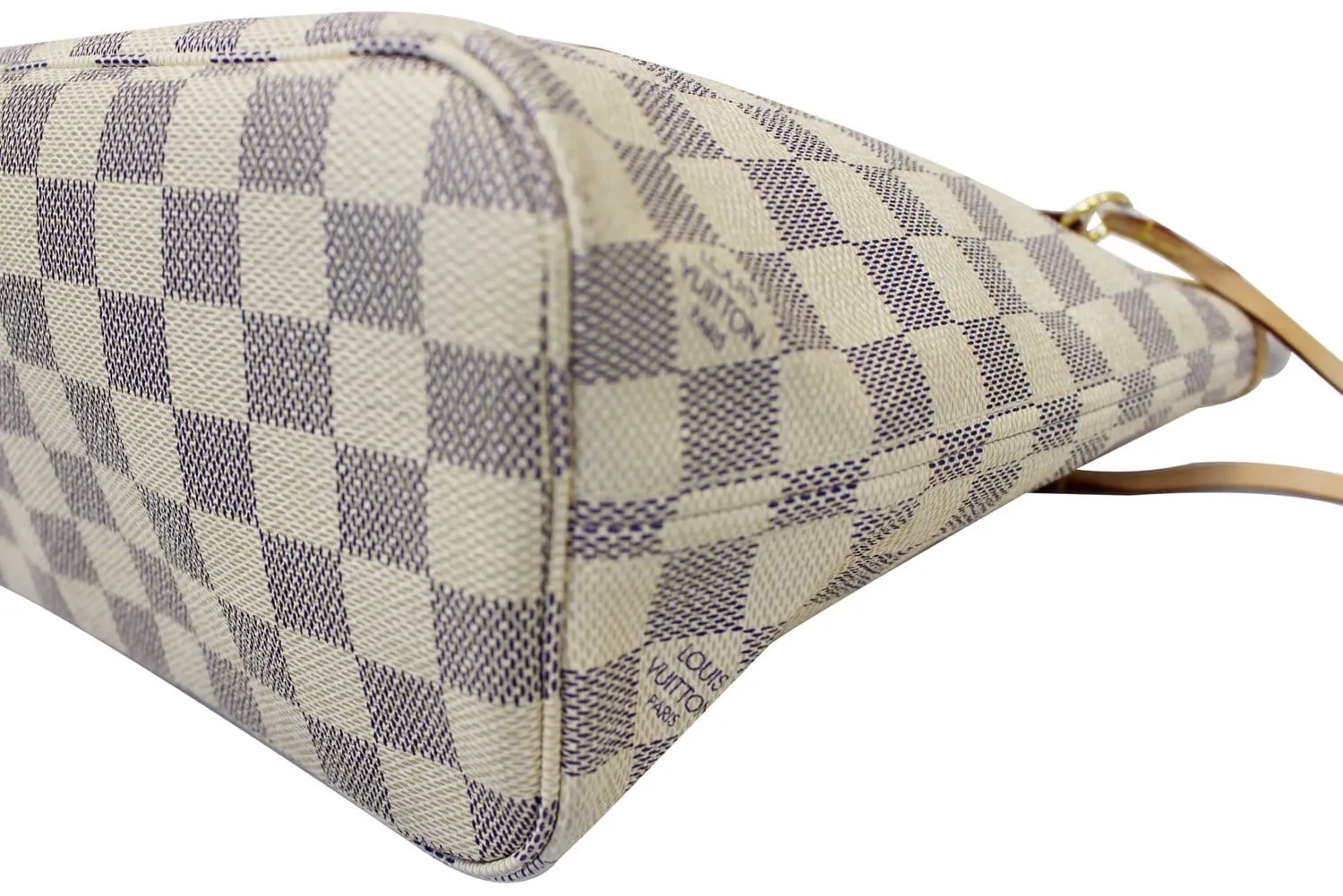 LOUIS VUITTON Neverfull PM Damier Azur Tote Shoulder Bag