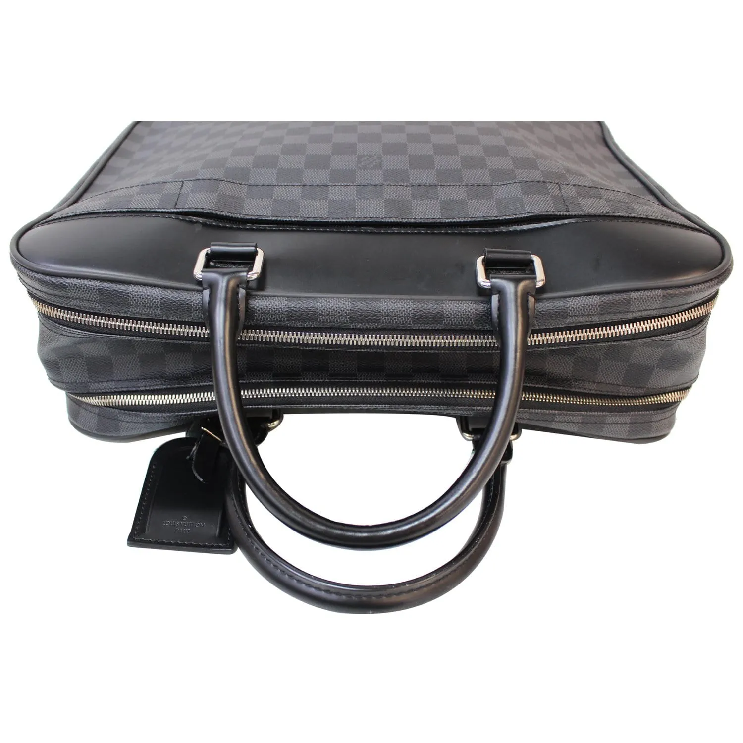 LOUIS VUITTON Overnight Damier Graphite Business Travel Bag Black