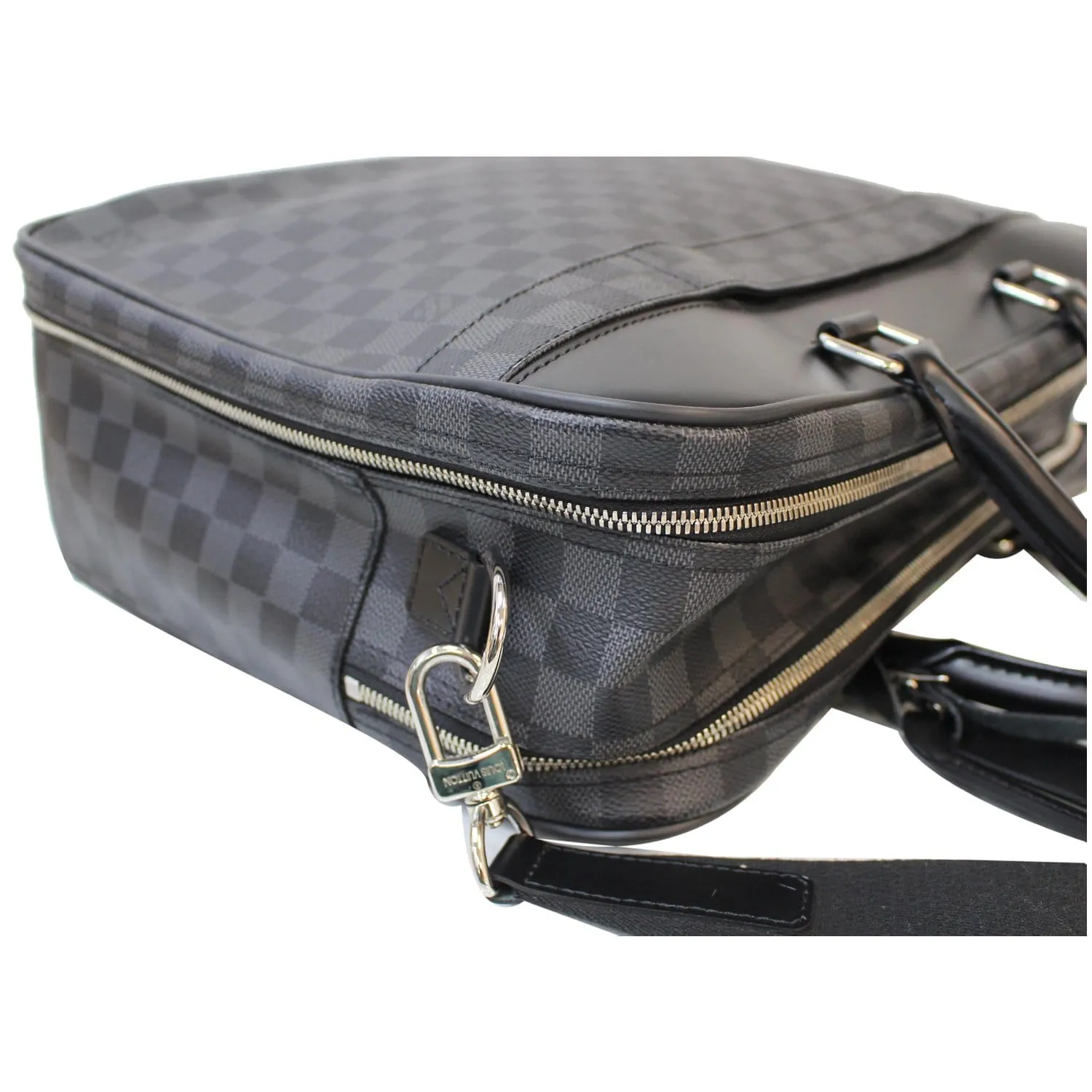 LOUIS VUITTON Overnight Damier Graphite Business Travel Bag Black
