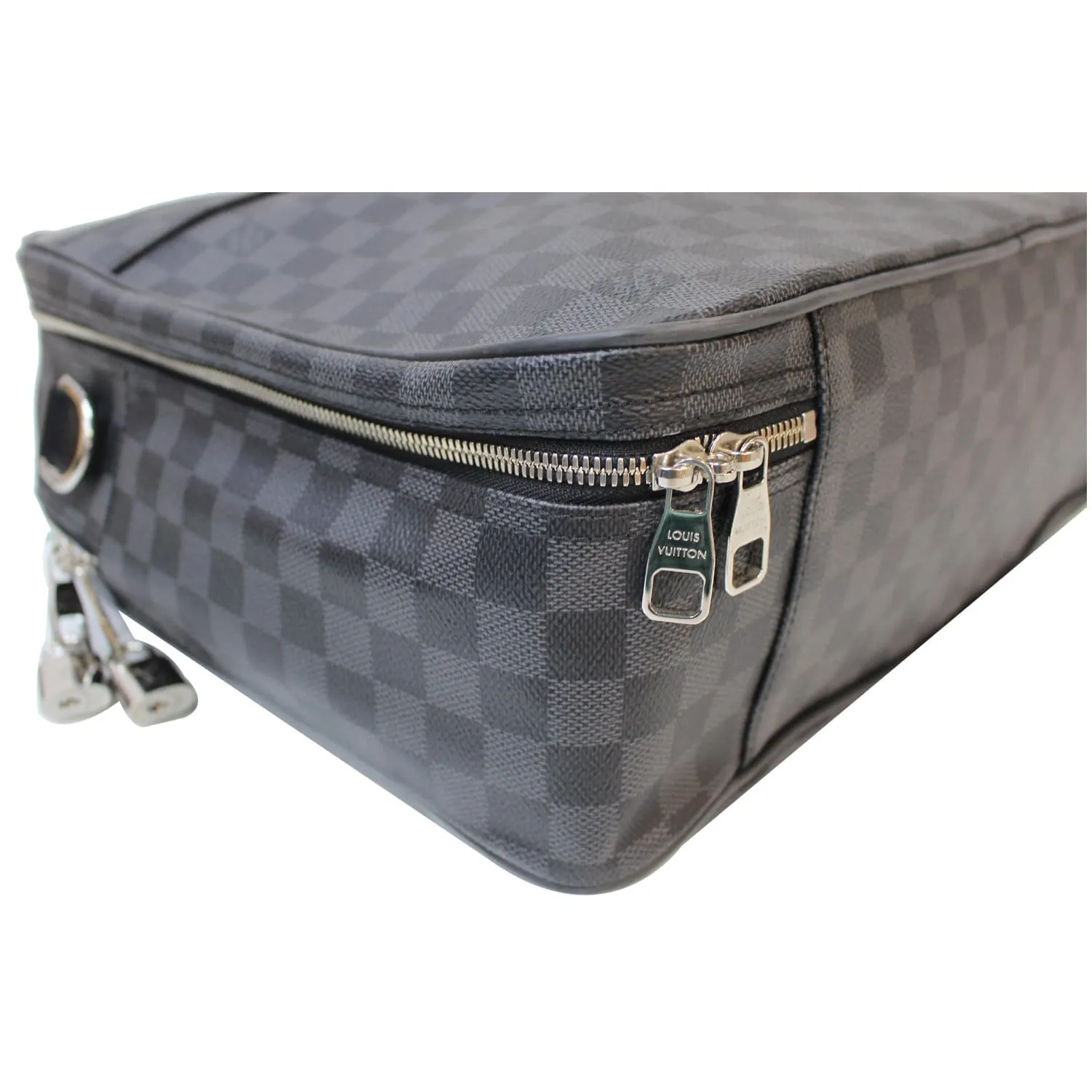 LOUIS VUITTON Overnight Damier Graphite Business Travel Bag Black