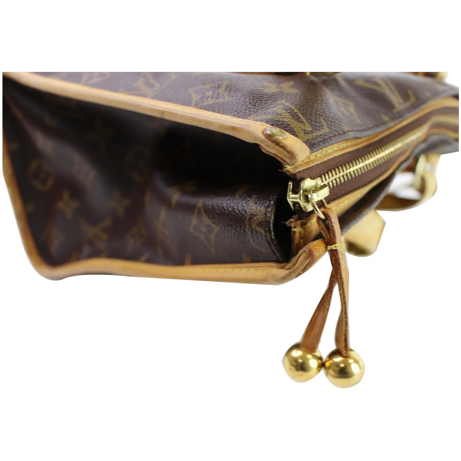 LOUIS VUITTON Popincourt Haut Monogram Canvas Shoulder Bag Brown