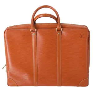 Louis Vuitton Porte Documents Voyage Business Bag M54473 Light Brown Epi
