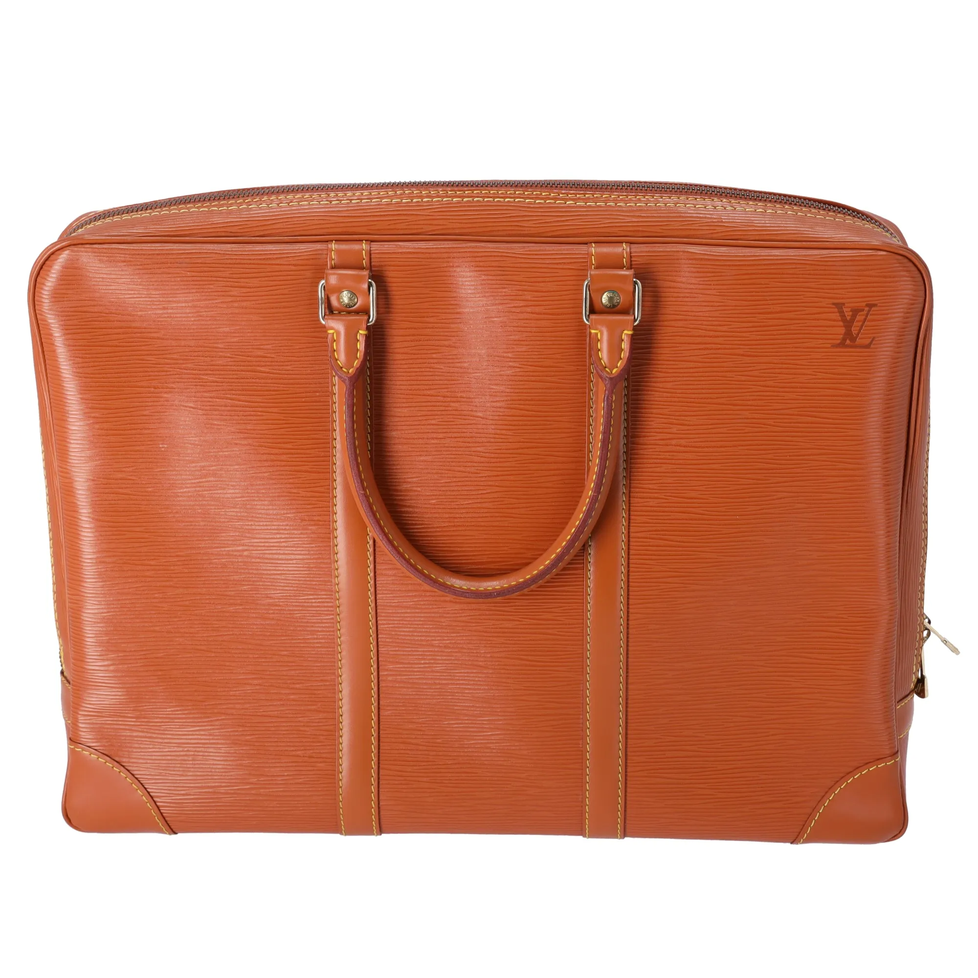 Louis Vuitton Porte Documents Voyage Business Bag M54473 Light Brown Epi