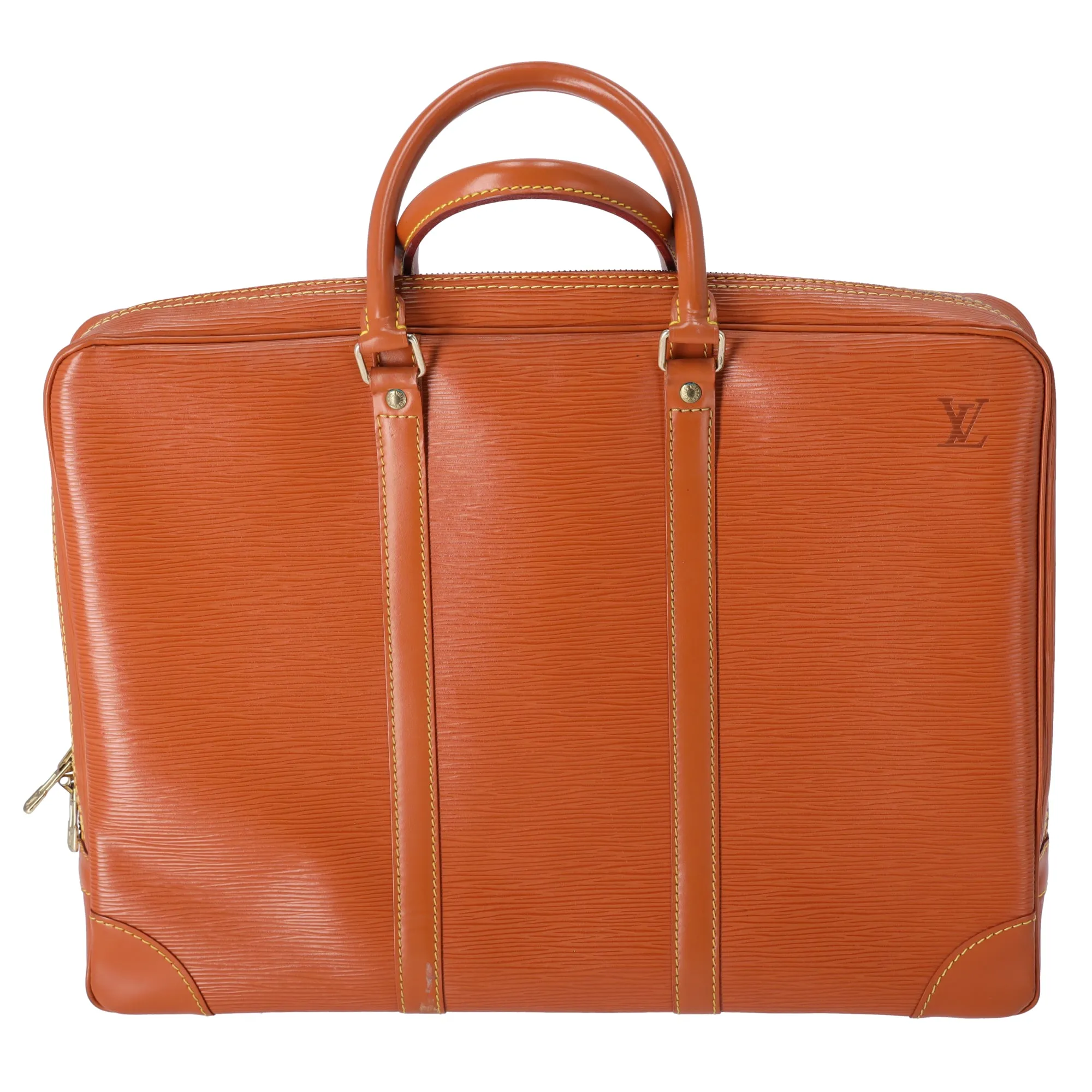 Louis Vuitton Porte Documents Voyage Business Bag M54473 Light Brown Epi