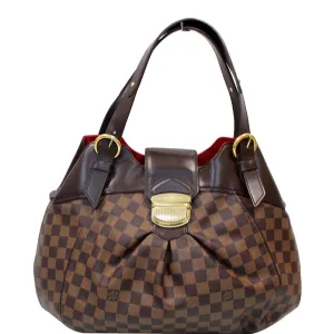 LOUIS VUITTON Sistina GM Damier Ebene Shoulder Handbag Brown - 15% OFF