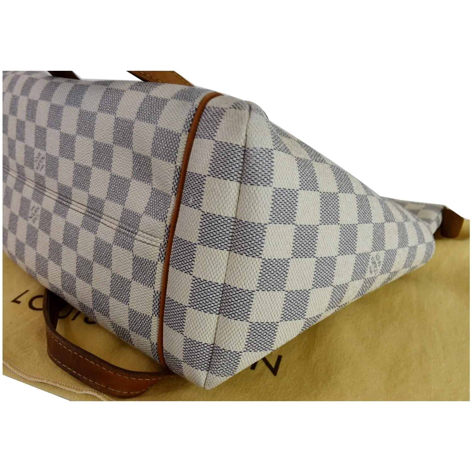LOUIS VUITTON Totally MM Damier Azur Shoulder Bag White