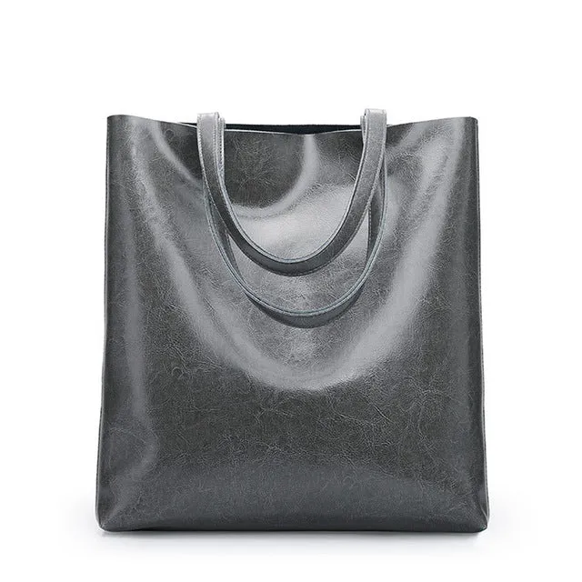 <bold>Bucket  / Tote Bag <br>Genuine-Leather