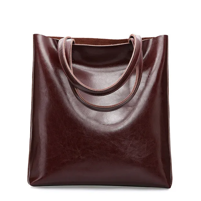 <bold>Bucket  / Tote Bag <br>Genuine-Leather