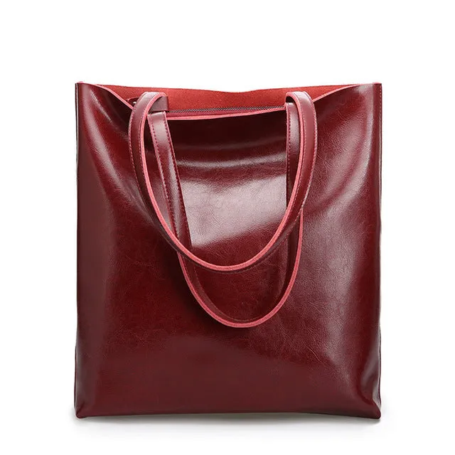 <bold>Bucket  / Tote Bag <br>Genuine-Leather