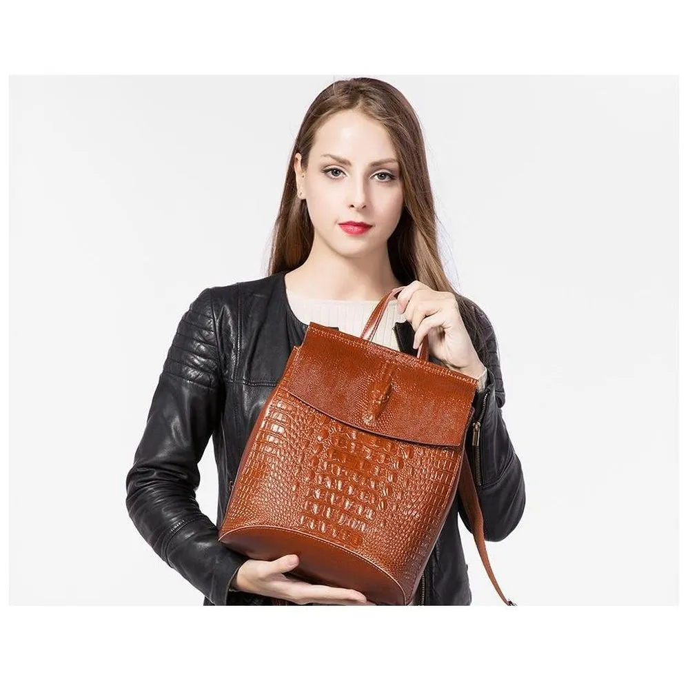 <bold>Fashion Backpack <br>Genuine-Leather