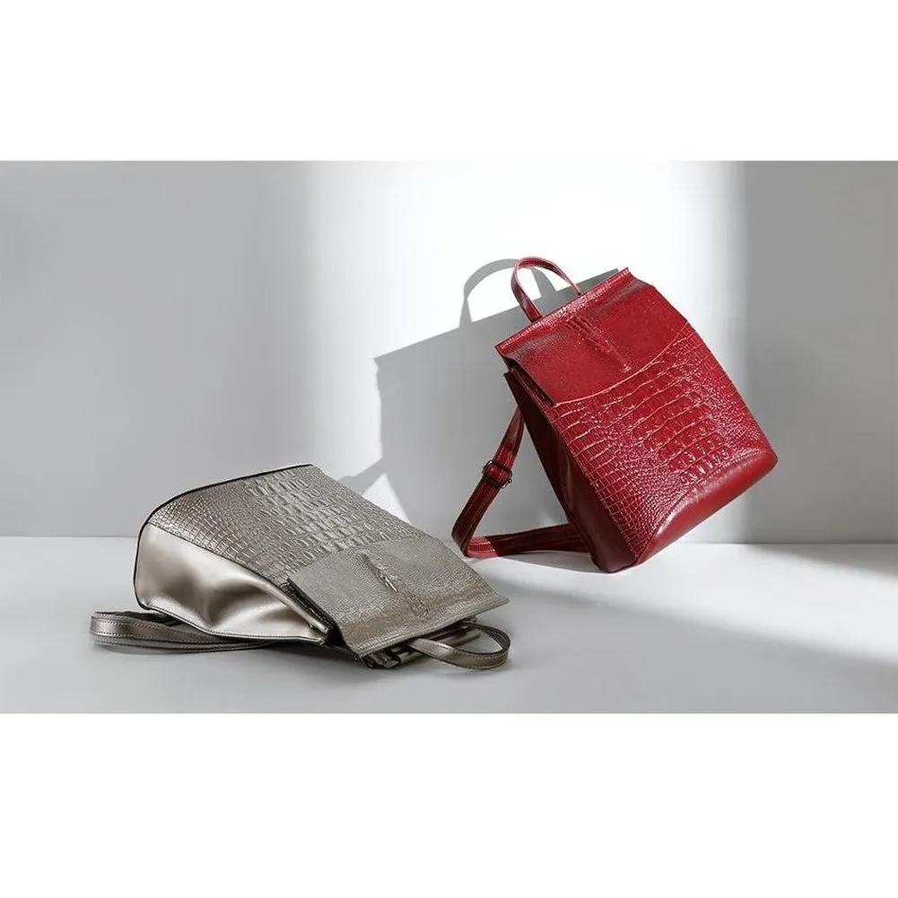 <bold>Fashion Backpack <br>Genuine-Leather