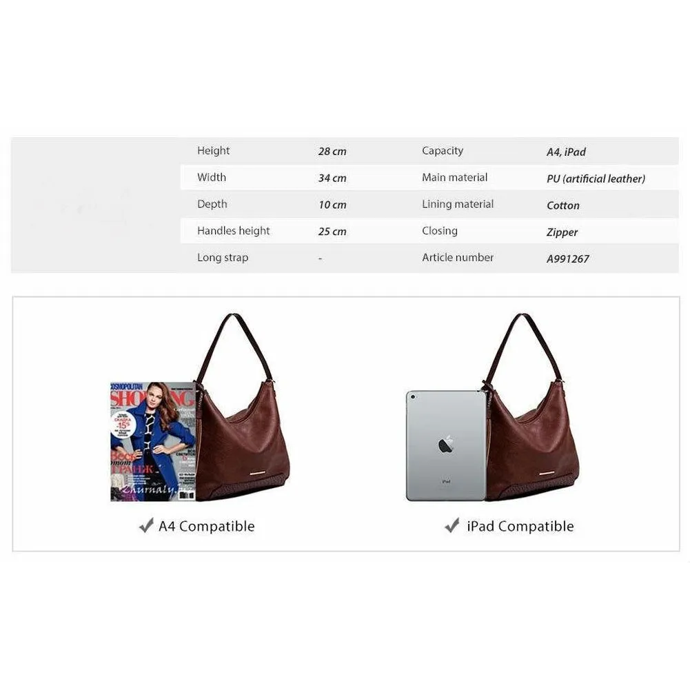 <bold>Hobo  / Tote  Bag  <br>Vegan-Leather