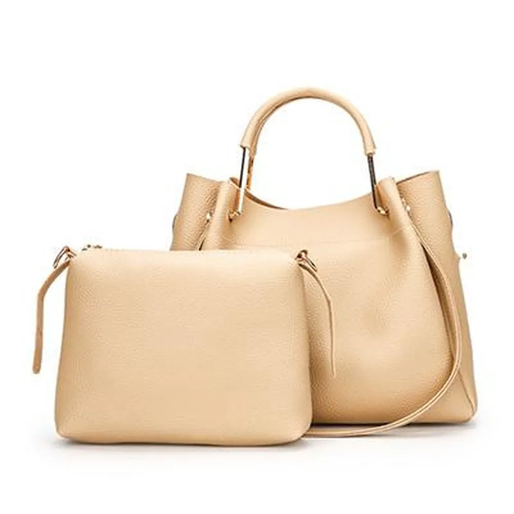 <bold>Tote & Crossbody Bag Set <br>Vegan-Leather