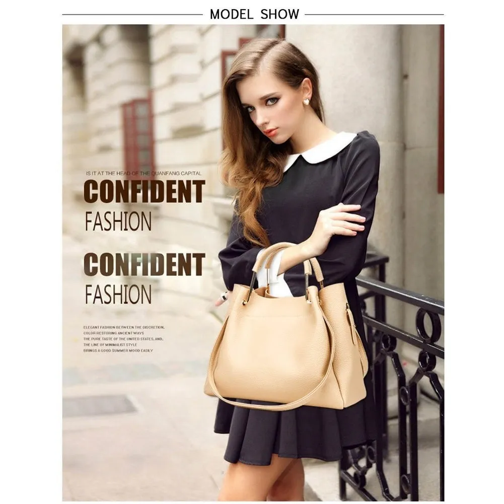 <bold>Tote & Crossbody Bag Set <br>Vegan-Leather