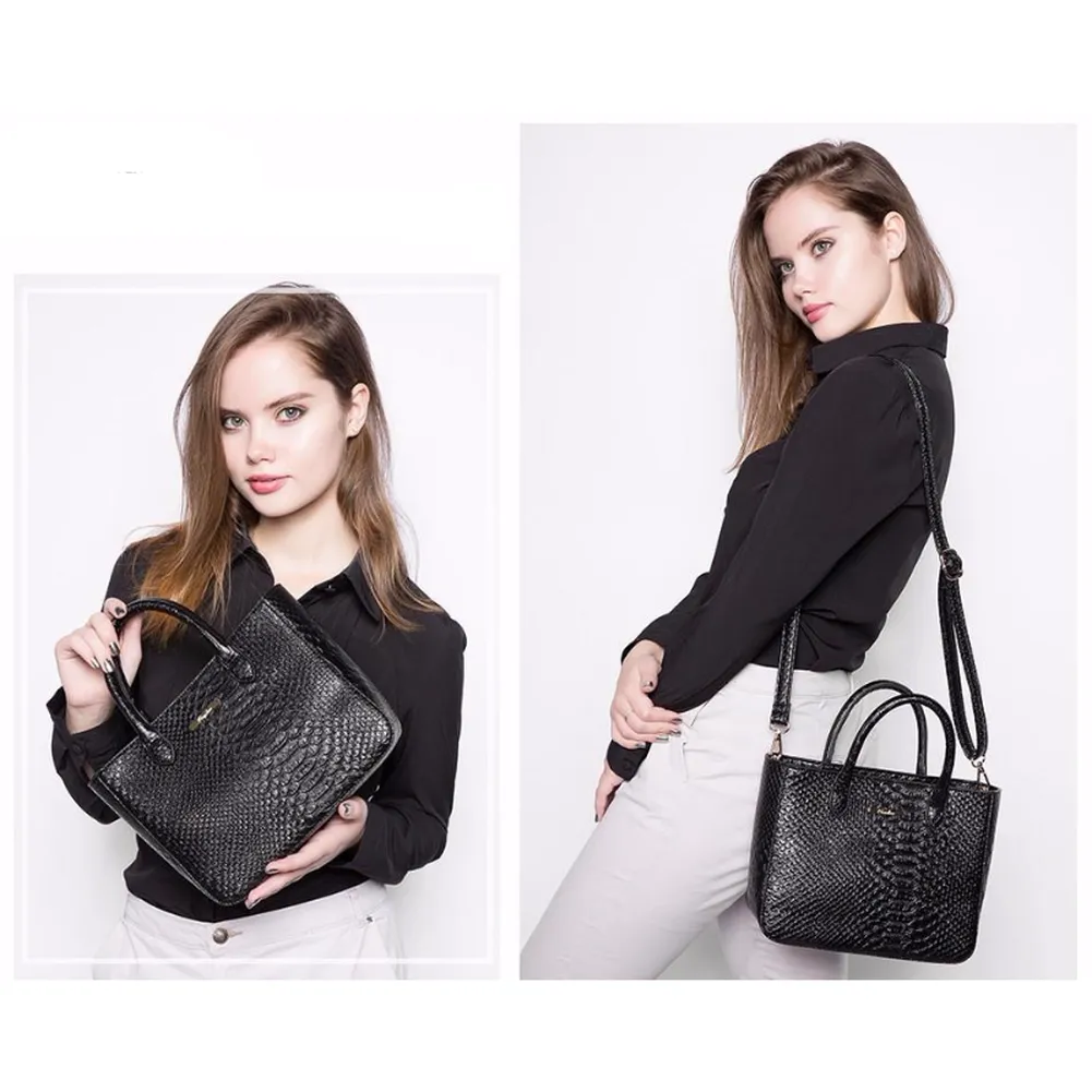 <bold>Tote & Crossbody Bag Set <br>Vegan-Leather