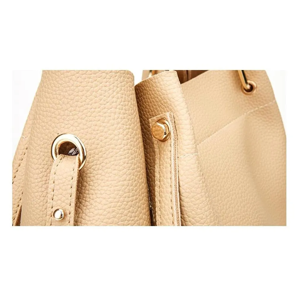 <bold>Tote & Crossbody Bag Set <br>Vegan-Leather