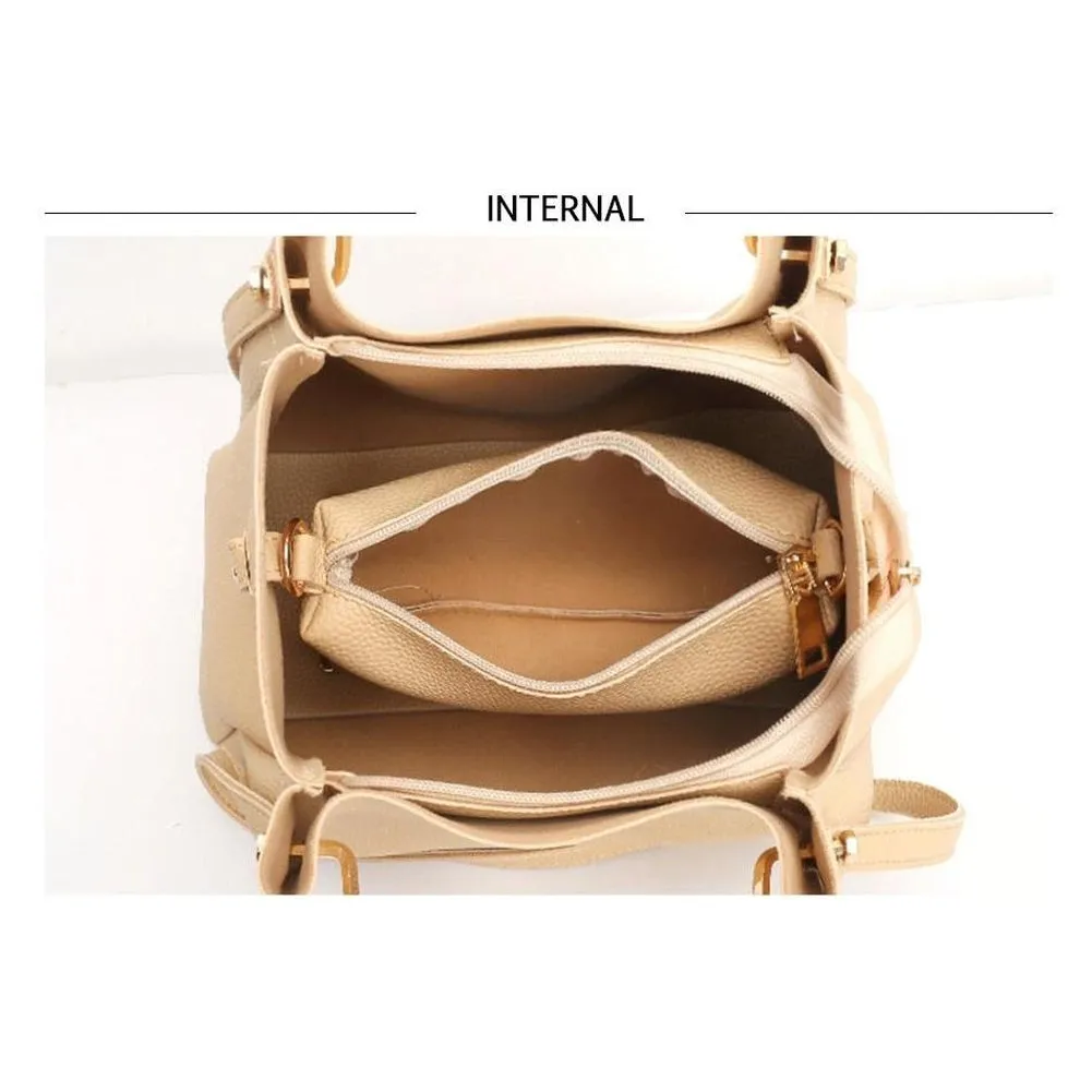<bold>Tote & Crossbody Bag Set <br>Vegan-Leather