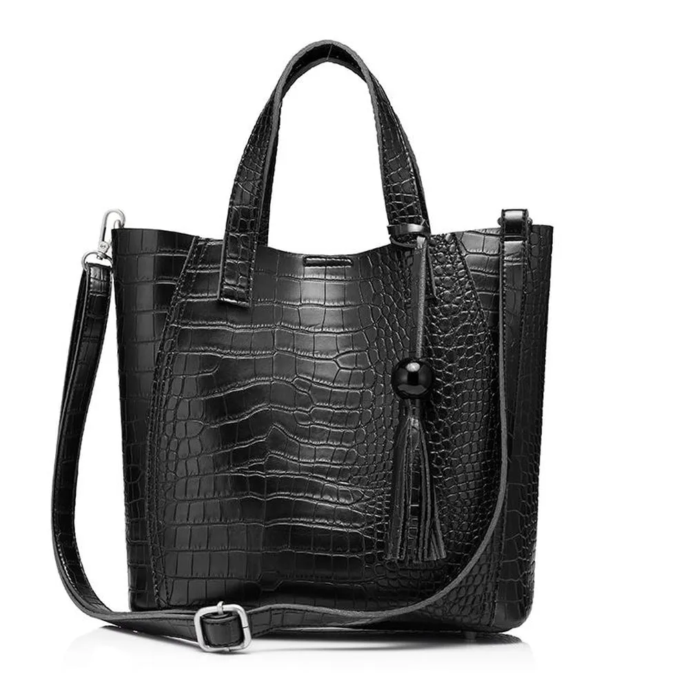 <bold>Tote & Crossbody Bag Set <br>Vegan-Leather