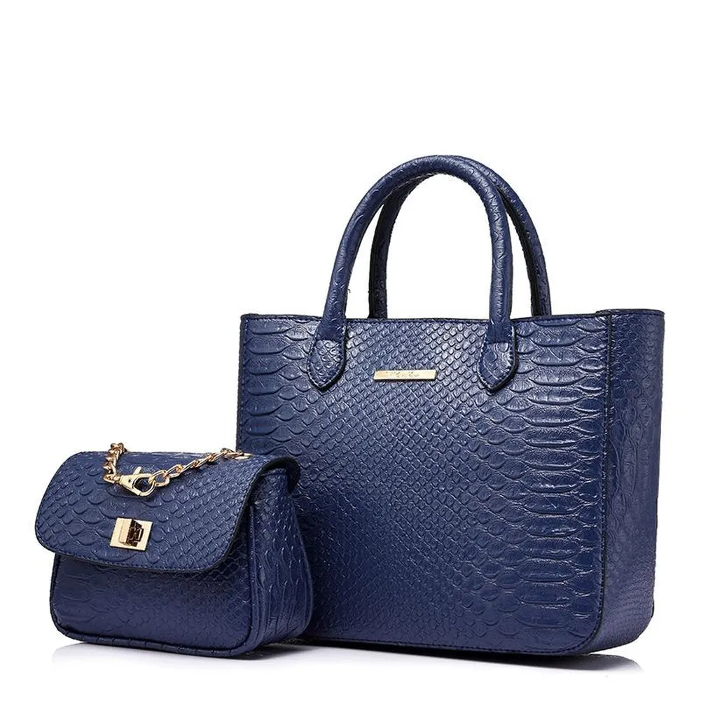 <bold>Tote & Crossbody Bag Set <br>Vegan-Leather
