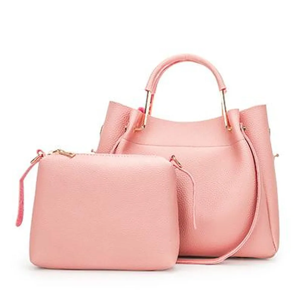 <bold>Tote & Crossbody Bag Set <br>Vegan-Leather
