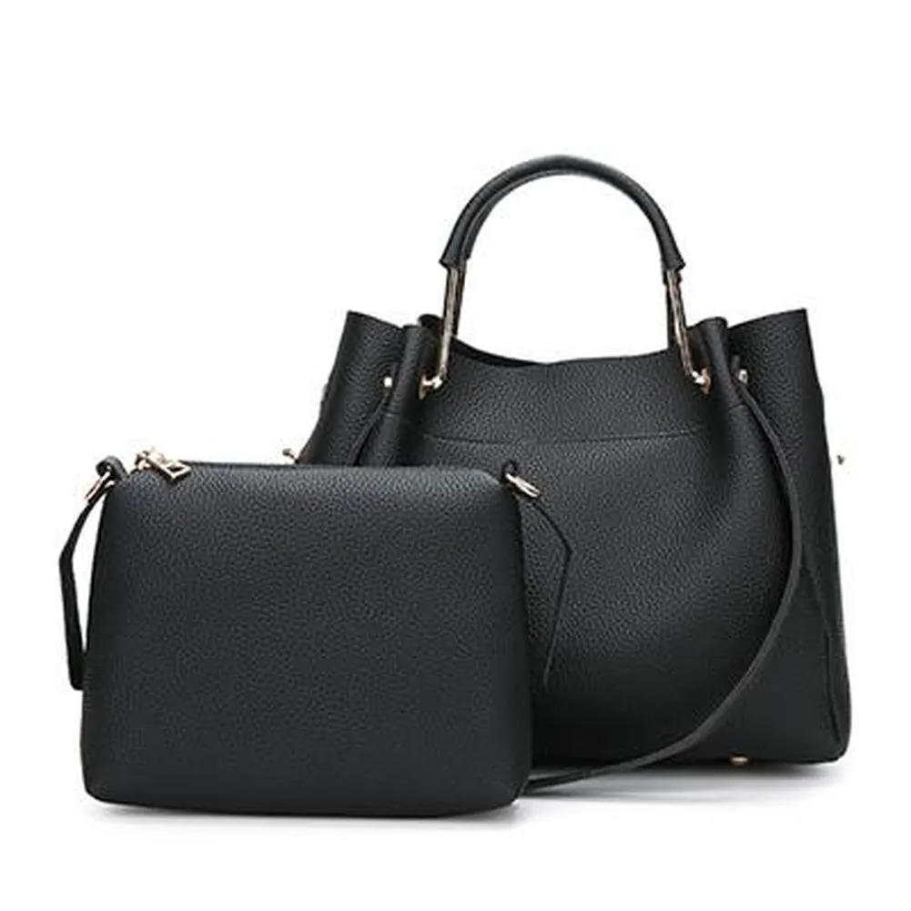 <bold>Tote & Crossbody Bag Set <br>Vegan-Leather