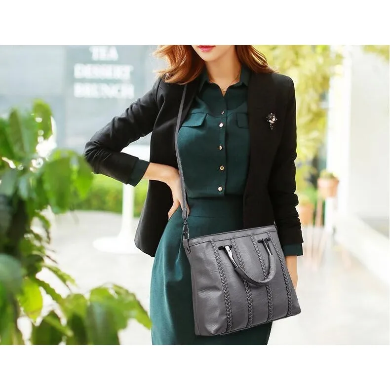 <bold>Tote  / Shoulder Bag <br>Genuine-Leather