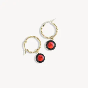 Lunar Eclipse Carina Hoops in Gold