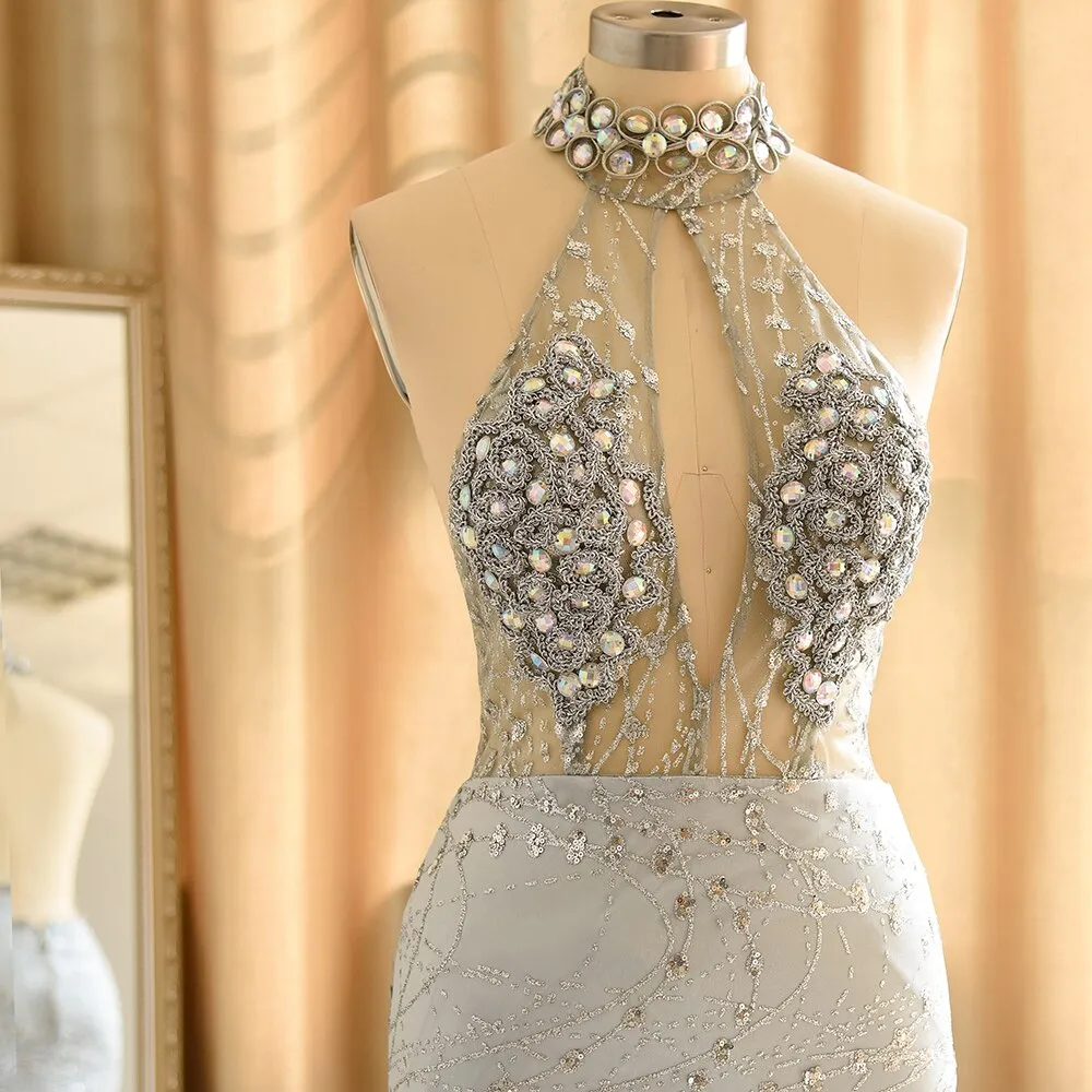 Luxury Beads Stones  Mermaid Prom Dresses