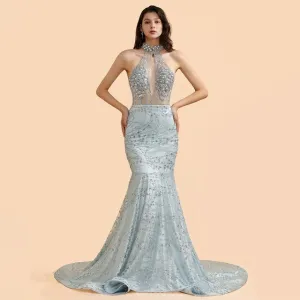 Luxury Beads Stones  Mermaid Prom Dresses