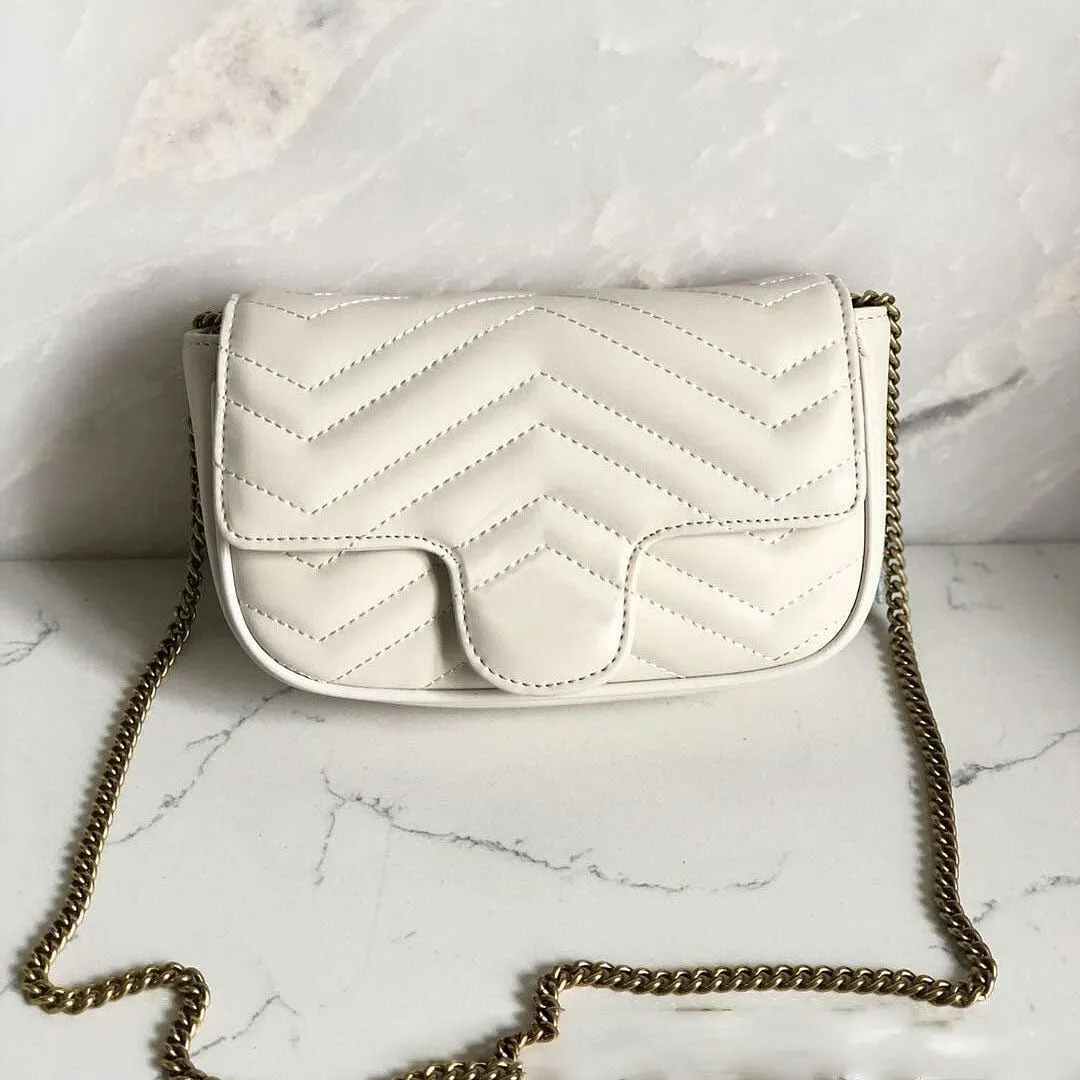 Luxury High Quality Fashion Love heart V Wave Pattern Satchel Designer Shoulder Bag Chain Handbag