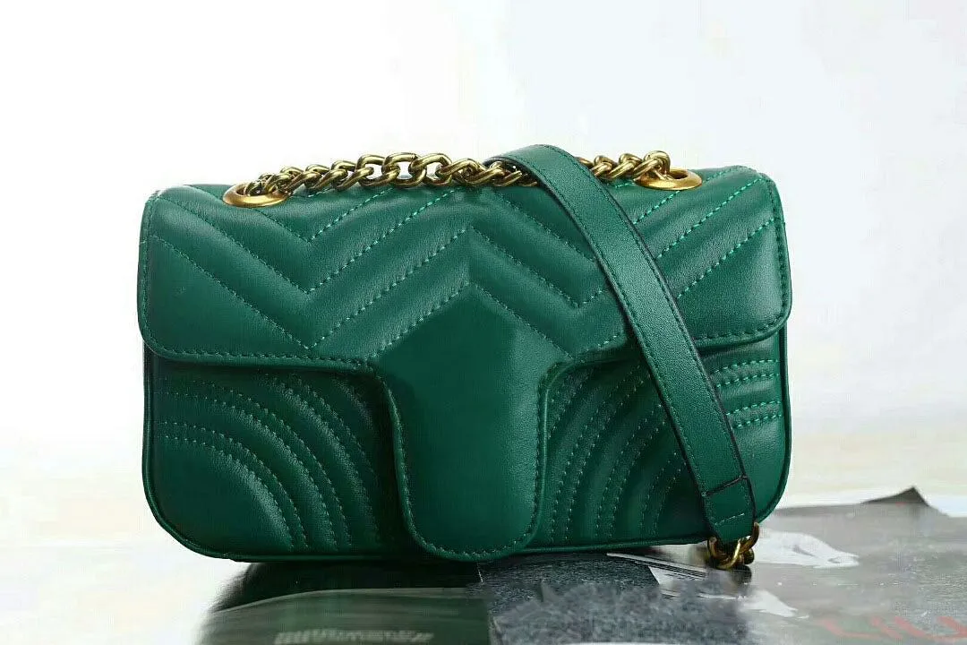 Luxury High Quality Fashion Love heart V Wave Pattern Satchel Designer Shoulder Bag Chain Handbag
