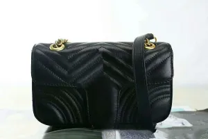 Luxury High Quality Fashion Love heart V Wave Pattern Satchel Designer Shoulder Bag Chain Handbag