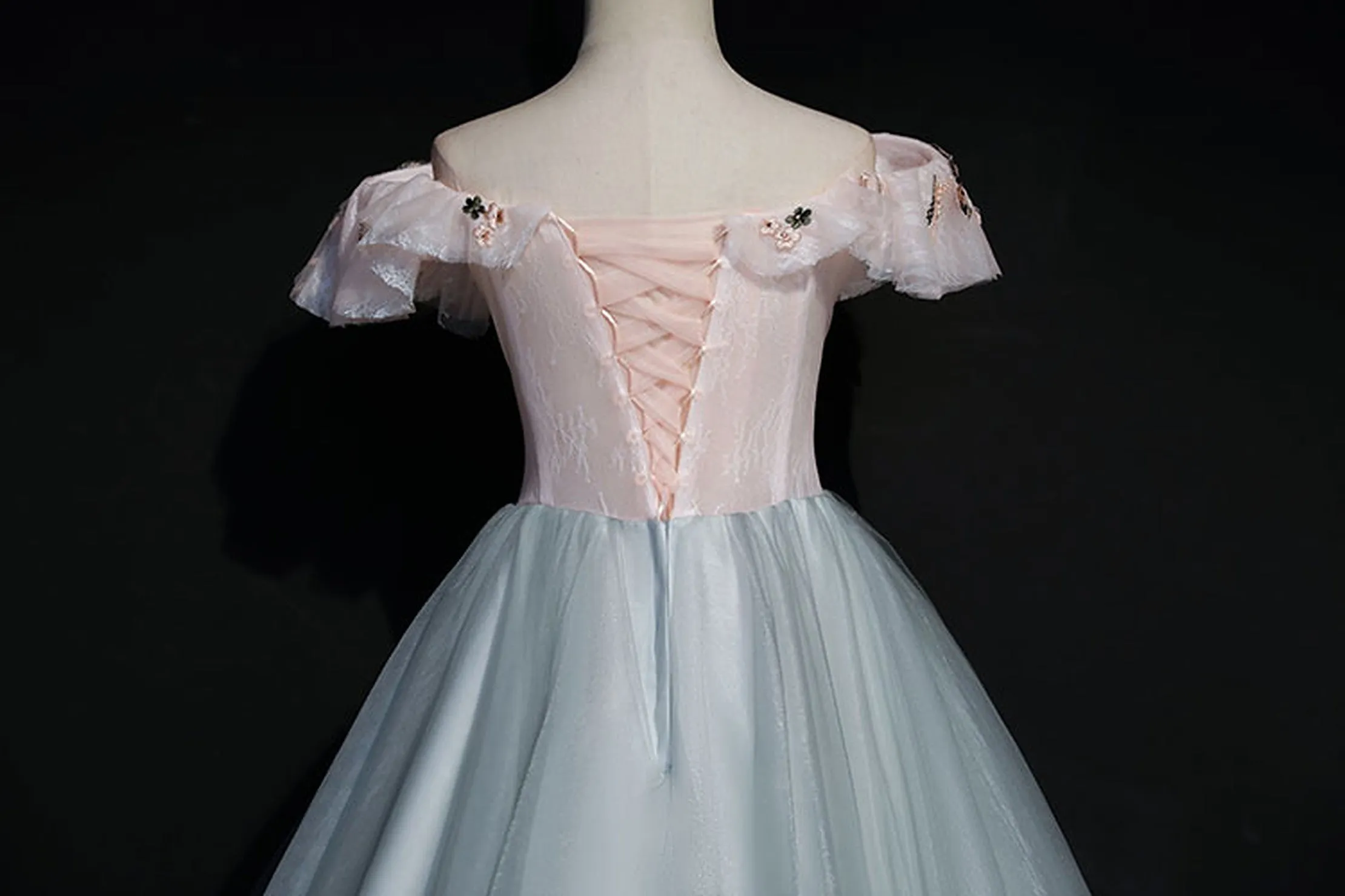 Luxury Off-Shoulder Floral Quinceañera and Evening Party Dress
